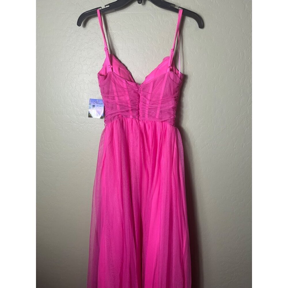 Size 5* MORGAN AND CO. Women's Corset Gown W/Sweetheart Neck & Spaghetti Straps, - Picture 6 of 9